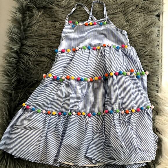 NWOT Tommy Bahama Pom Pom, Tiered Lined Smock Dress, Size Girl 5 - Picture 2 of 5